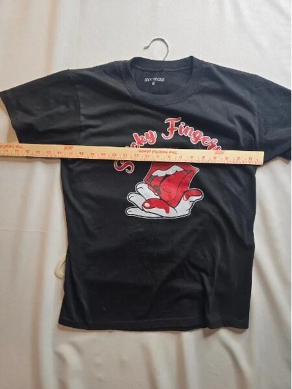 Sticky Fingers Black Graphic T-Shirt Medium